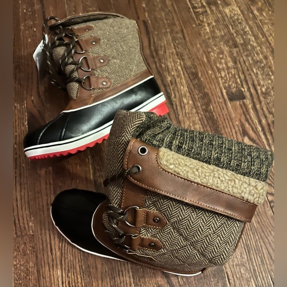 Dream Pairs Mid Calf Lace Up Snow Boots, Size 8, New - Picture 5 of 12